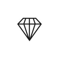 gemakkelijk diamant icoon Aan wit achtergrond vector