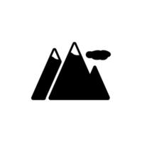 zwart en wit berg icoon Aan geïsoleerd achtergrond vector