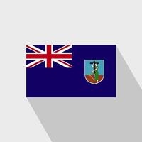 Montserrat vlag lang schaduw ontwerp vector
