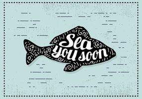 Gratis Hand Drawn Fish Achtergrond vector