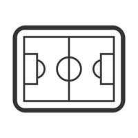 zwart en wit icoon voetbal veld- vector