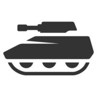 zwart en wit icoon tank vector