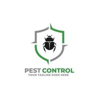 plaag controle kever logo ontwerp vector