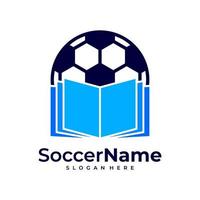 boek voetbal logo sjabloon, Amerikaans voetbal logo ontwerp vector