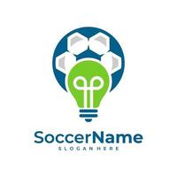 lamp voetbal logo sjabloon, Amerikaans voetbal logo ontwerp vector