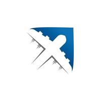 vliegend vliegtuig. vliegtuig logo vector. vliegtuig icoon gemakkelijk teken. lucht vervoer. vector illustratie
