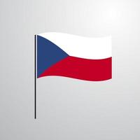 tsjechische republiek wapperende vlag vector