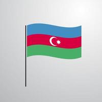 wapperende vlag van azerbeidzjan vector