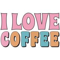 ik hou van koffie vector