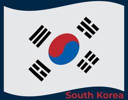 vlag van zuid-korea vectorillustratie vector