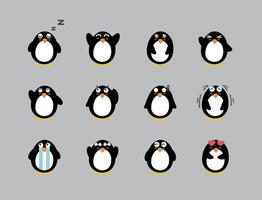 pinguïn tekenset vector