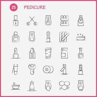 pedicure hand- getrokken icoon pak voor ontwerpers en ontwikkelaars pictogrammen van lotion lotion kuip zeep kunstmatig schoonheid room kunstmatig vector