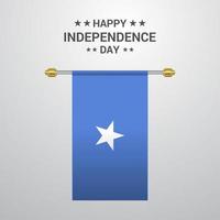 Somalië onafhankelijkheid dag hangende vlag achtergrond vector