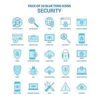 veiligheid blauw toon icoon pak 25 icoon sets vector