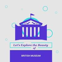 laten we onderzoeken de schoonheid van Brits museum uk nationaal oriëntatiepunten vector