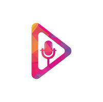 video podcast vector logo ontwerp. digitaal video podcast logo concept.