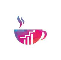 koffie financiën logo. koffie icoon. vector