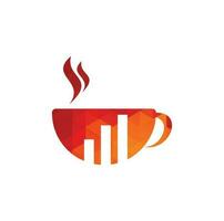 koffie financiën logo. koffie icoon. vector