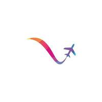 vliegtuig reizen logo. vector