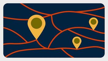 stad kaart met punt vlak vector illustratie voor reizend, stedelijk planning, GPS sollicitatie. illustratie met futuristische thema.