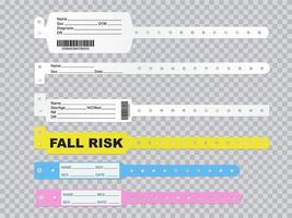 medisch ziekenhuis polsbandje of armband mockup vector