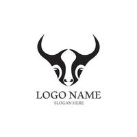 stier hoofd logo vector icon