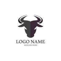 stier hoofd logo vector icon