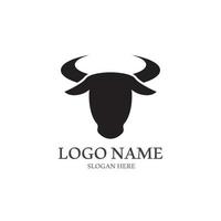 stier hoofd logo vector icon