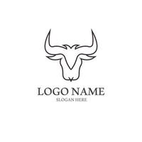 stier hoofd logo vector icon