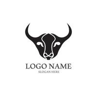 stier hoofd logo vector icon