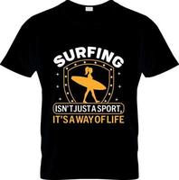 surfing t-shirt ontwerp, surfing t-shirt leuze en kleding ontwerp, surfing typografie, surfing vector, surfing illustratie vector