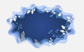 papier besnoeiing ontwerp met planten in winter vector