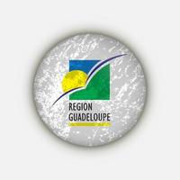 land guadeloupe. vlag van Guadeloupe. vectorillustratie. vector