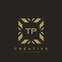 tp eerste brief luxe ornament monogram logo sjabloon vector