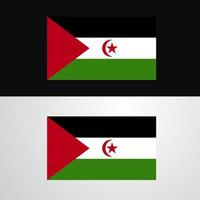 western Sahara vlag banier ontwerp vector