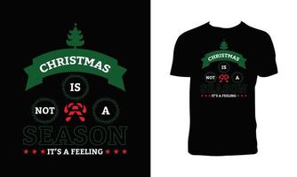 Kerstmis typografie en decoratief t overhemd ontwerp vector