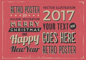 Vintage Holiday Sign Vector