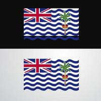 Brits Indisch oceaan gebied vlag banier ontwerp vector