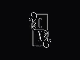 brief cx luxe logo, premie cx xc logo icoon ontwerp vector