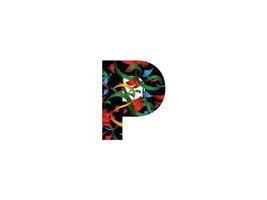 alfabet p pp brief logo icoon vector