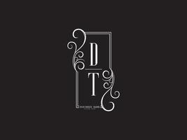 luxe dt logo icoon, creatief dt brief logo ontwerp voor bedrijf vector