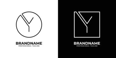 modern brief y cirkel logo, uniek brief y plein logo. vector