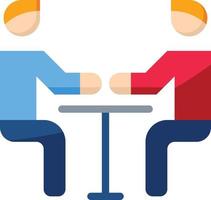 vergadering babbelen bespreken tafel partnerschappen - vlak icoon vector