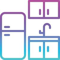 keuken voedsel koelkast schappen meubilair - helling icoon vector