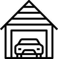 garage auto reparatie auto- echt landgoed - schets icoon vector