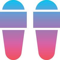 slippers schoenen hotel spa - helling solide icoon vector