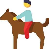 paard rijden sport huisdier - vlak icoon vector