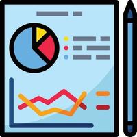 planning diagram analyse papier potlood planning - gevulde schets icoon vector