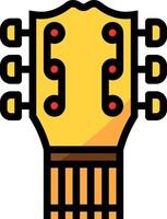 gitaar muziek- instrument afstemmen - gevulde schets icoon vector