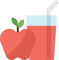 appel sap glas fruit drank - vlak icoon vector